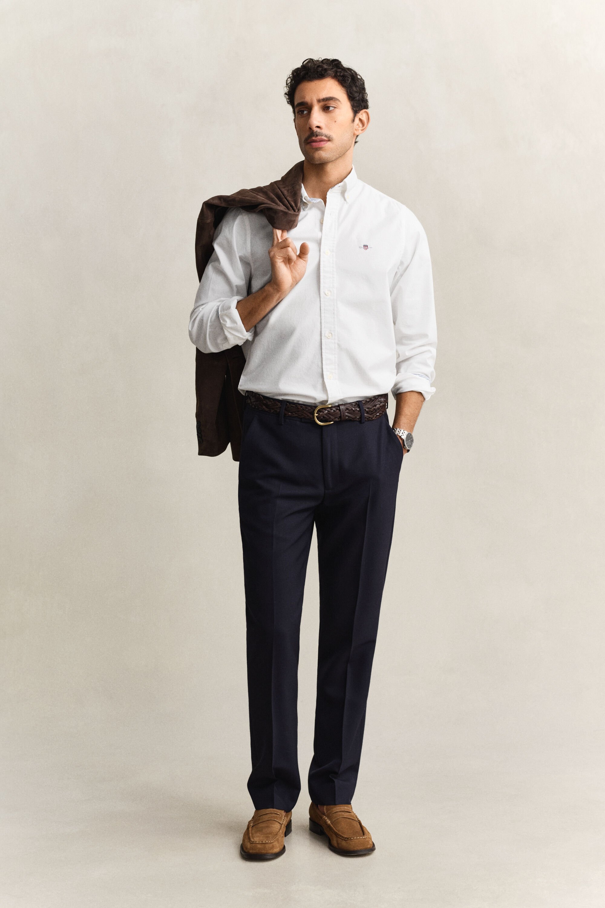 Slim Fit Oxford-Hemd mit Stretch