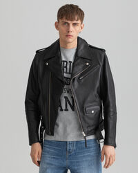 Bikerjacke aus Leder