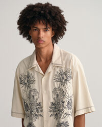 Oversized Kurzarmhemd mit Stickerei