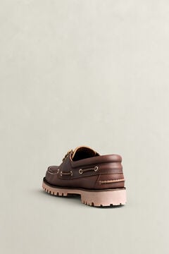 Tratton Leather Boat Shoes — COGNAC BROWN 3