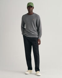 Struktur Rundhalspullover aus Baumwolle