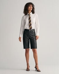 Leder Shorts mit geradem Bein