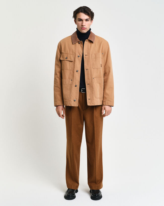 Relaxed Fit Anzughose aus Wollflanell