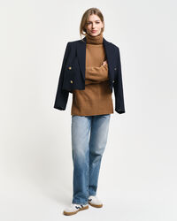 Herringbone Rollkragenpullover mit Detail