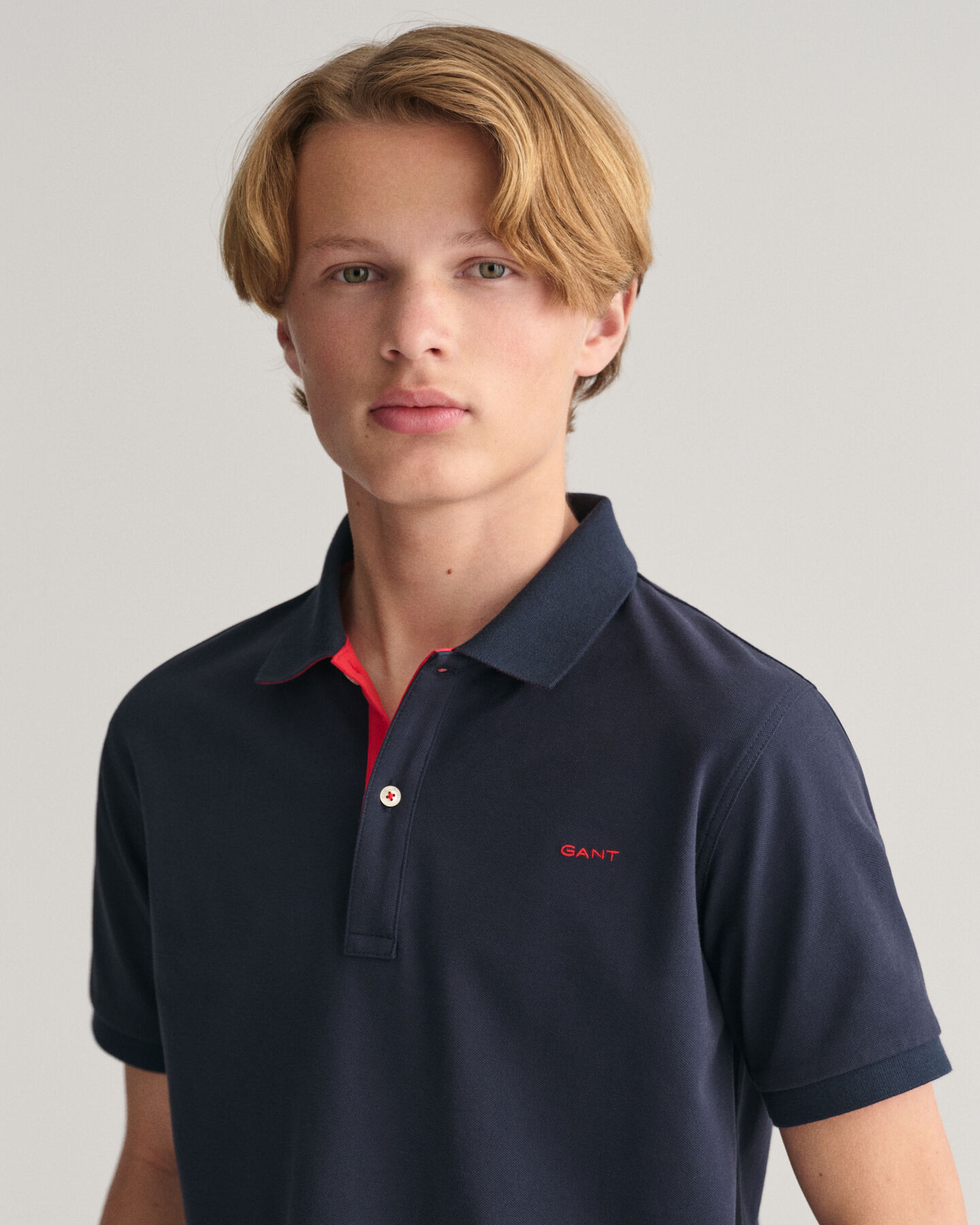 Teens Kontrast Piqu&eacute; Poloshirt