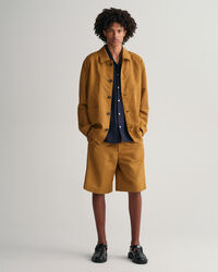 Relaxed Fit Leinen Lyocell Kurzarmhemd