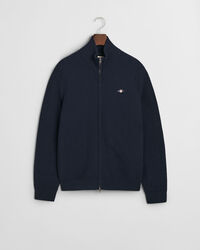 Strickjacke aus strukturierter Baumwolle mit Rei&szlig;verschluss