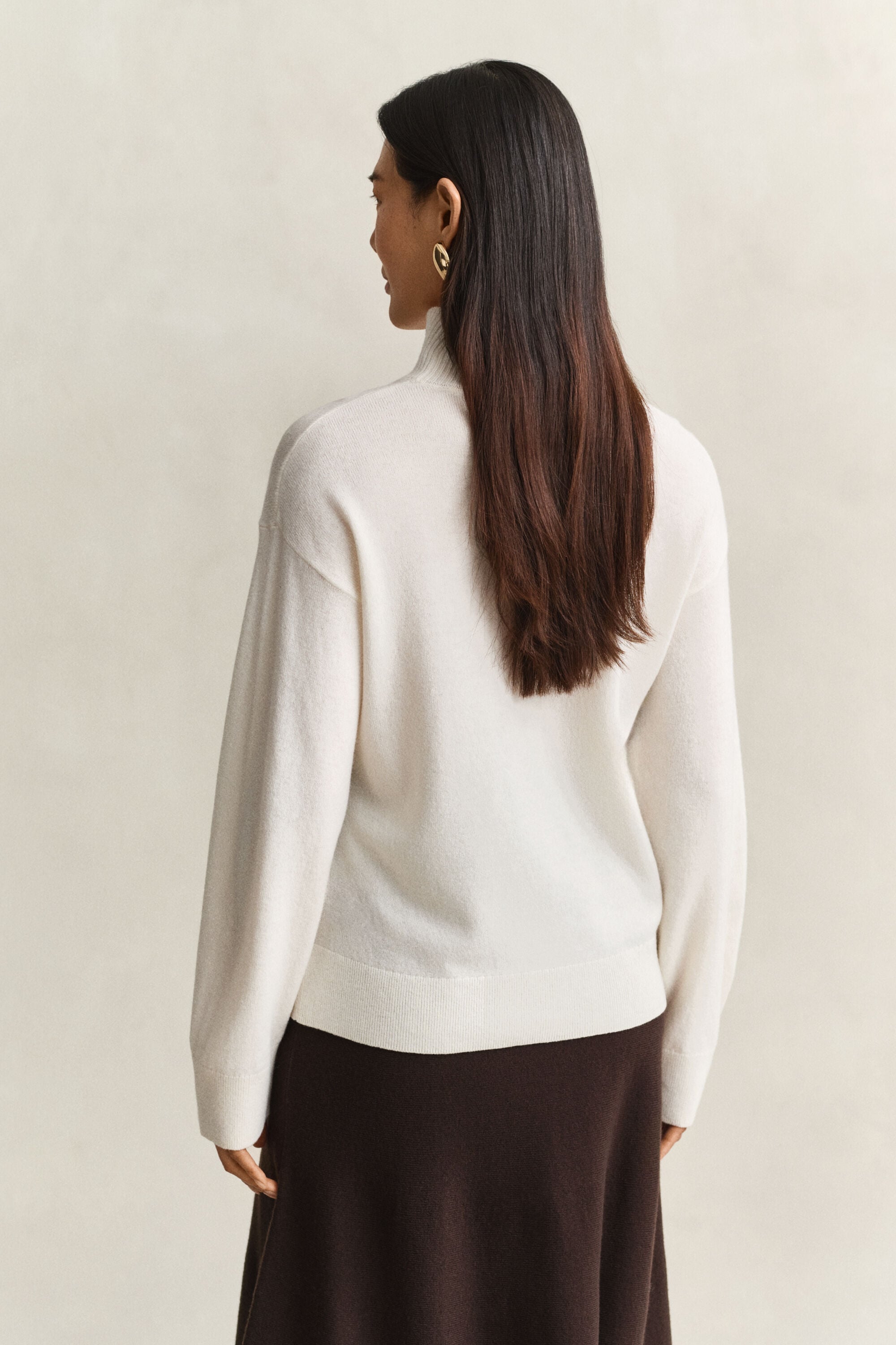 Stehkragenpullover aus feiner Lambswool