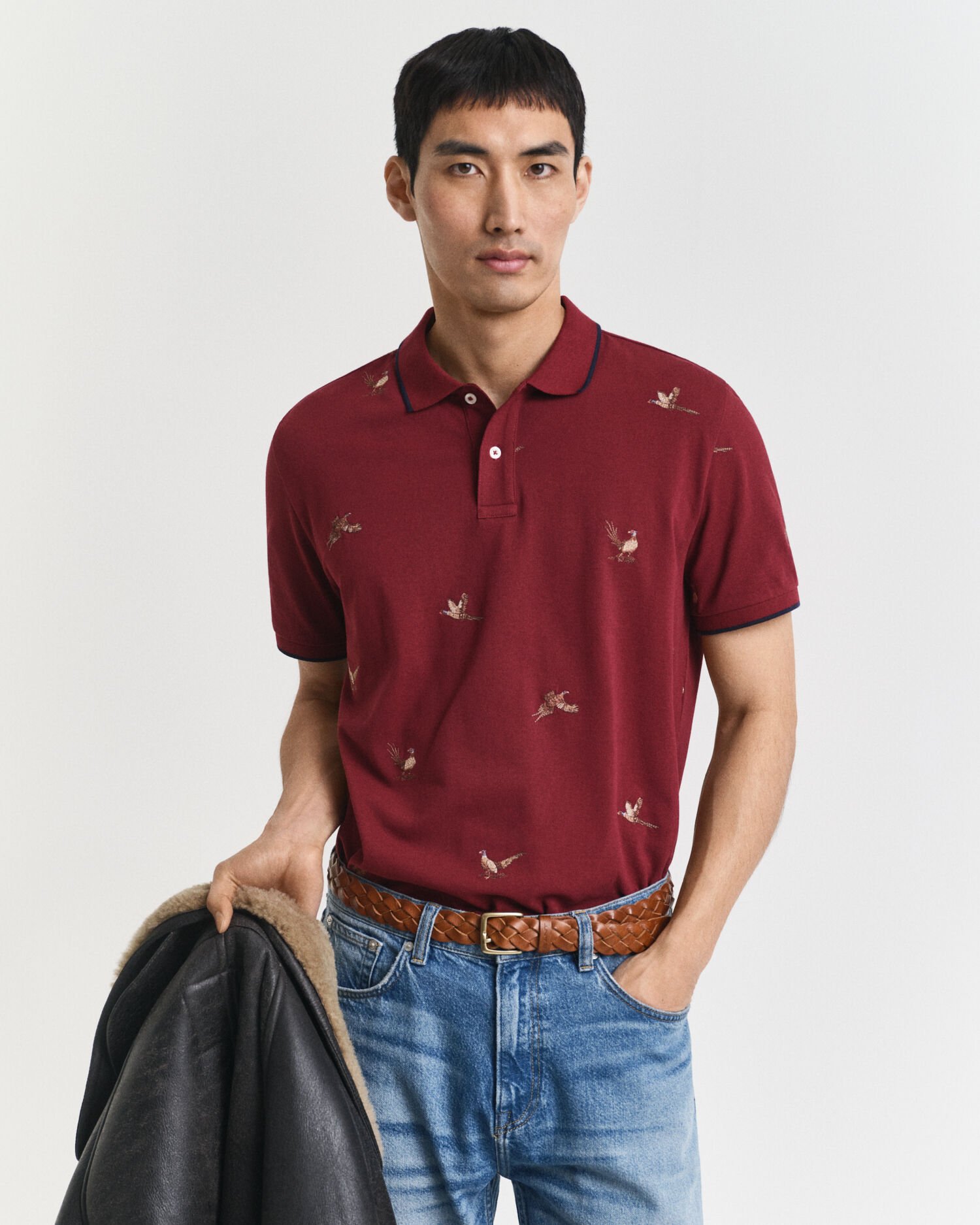 Poloshirt mit Stickerei