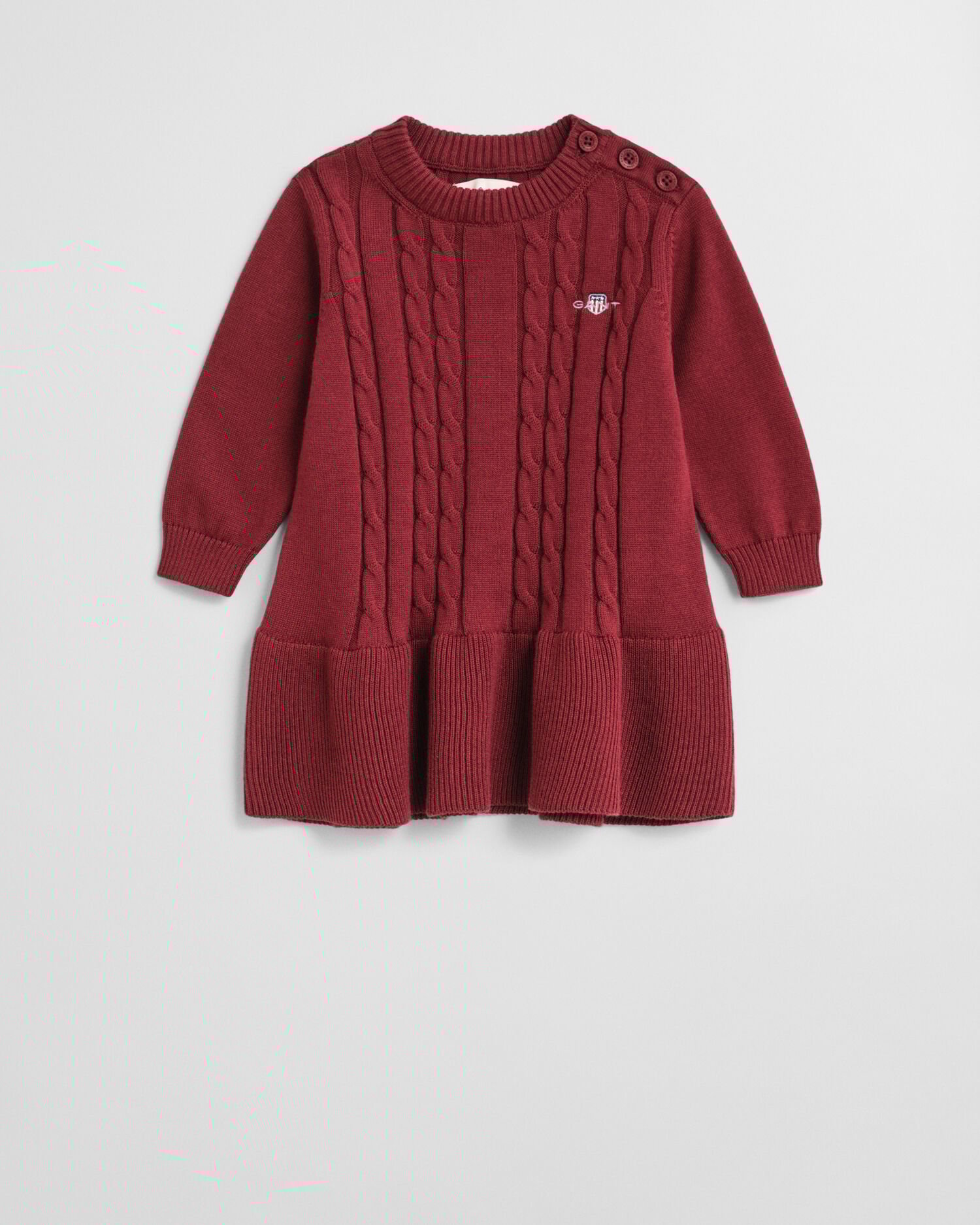 Baby Girls Zopfstrick Kleid aus Baumwolle