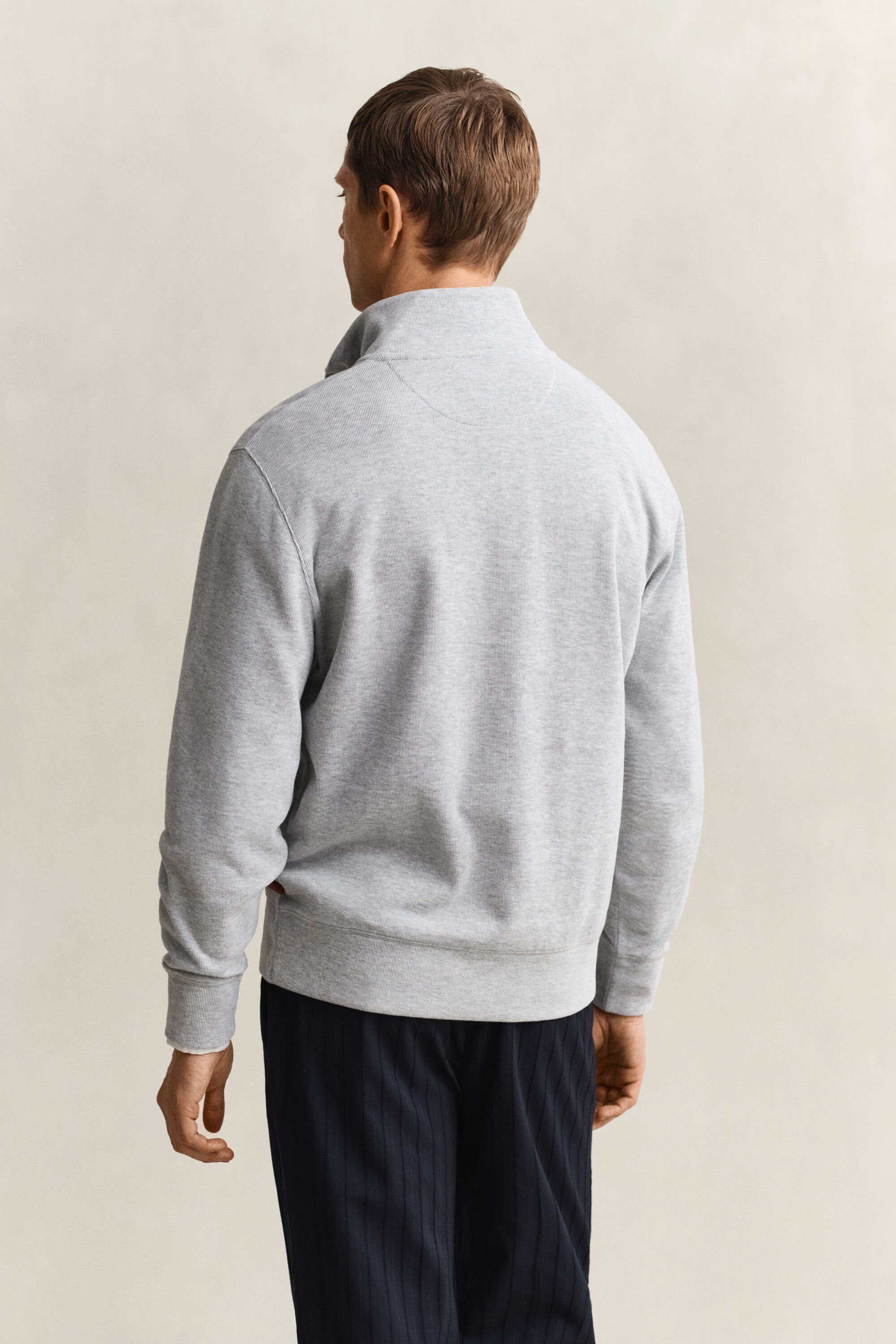 Sacker Rib Sweatshirt mit Reißverschlusskragen