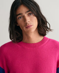 Rundhalspullover mit Farbverlauf-Streifen