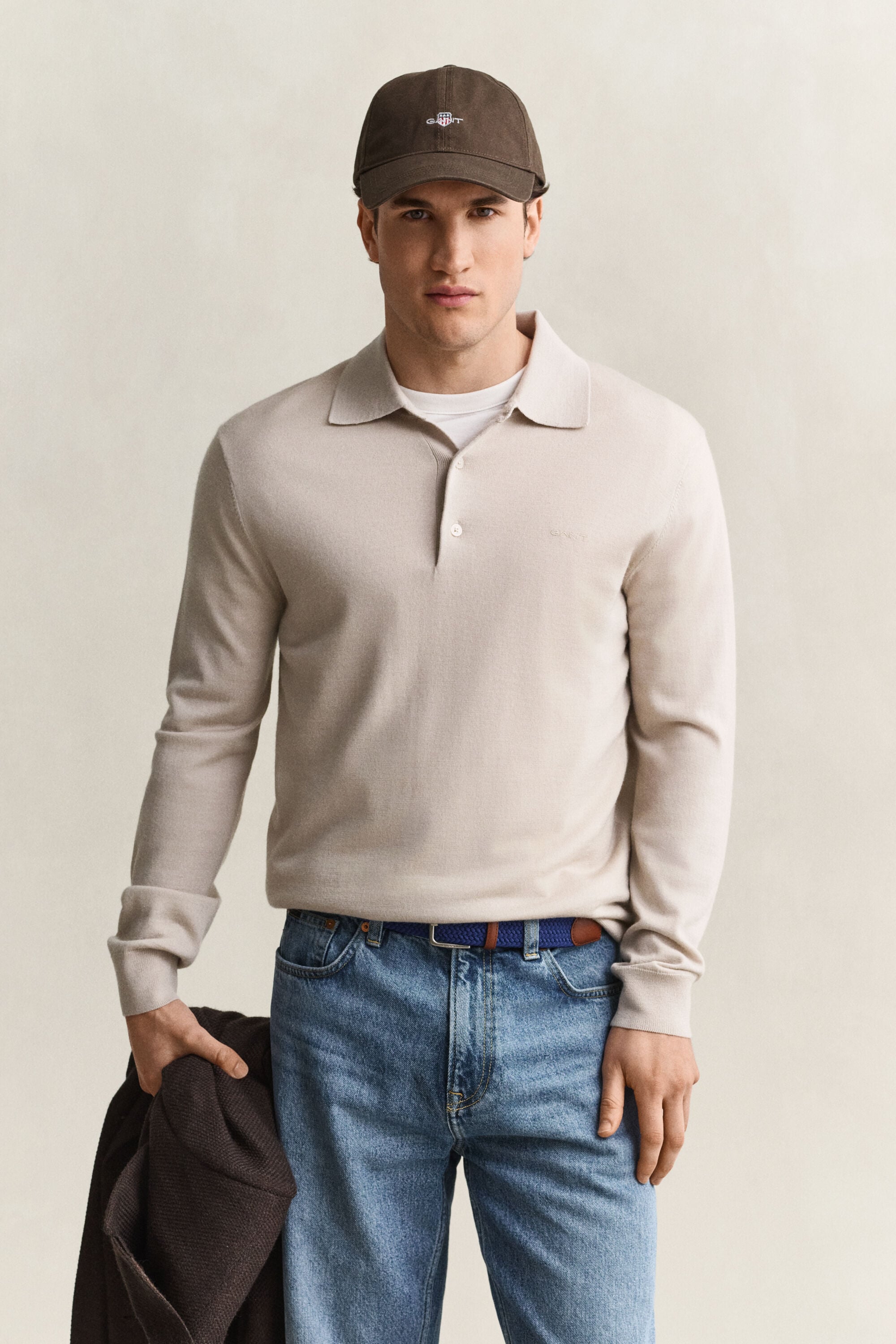 Polopullover aus extrafeiner Merinowolle