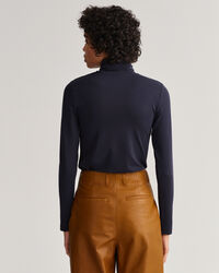 Lang&auml;rmliger Jersey Rollkragenpullover