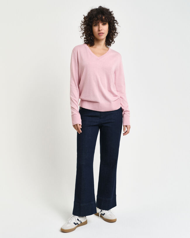 Feinstrick V-Neck Pullover