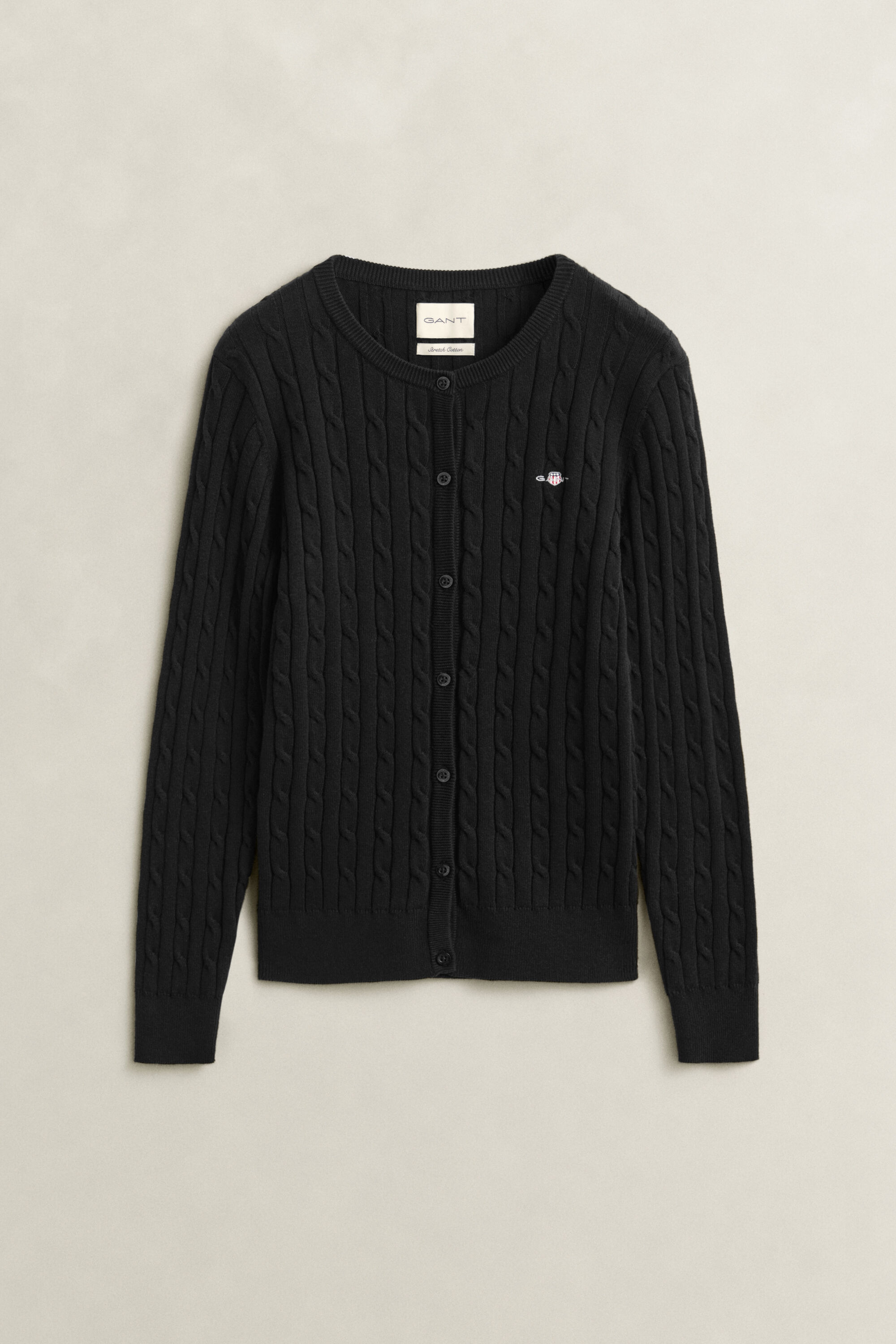 Strickjacke mit Zopfmuster