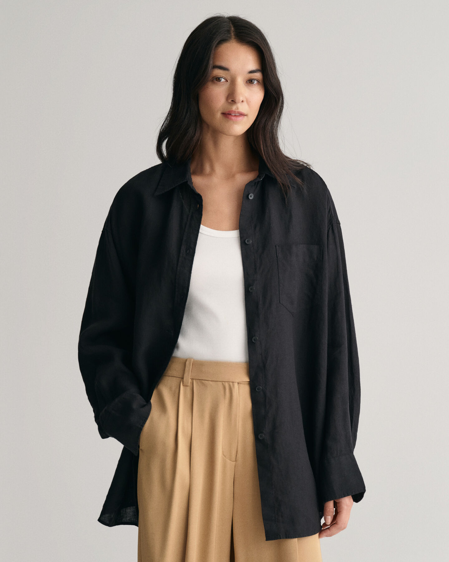 Oversized Leinen Bluse