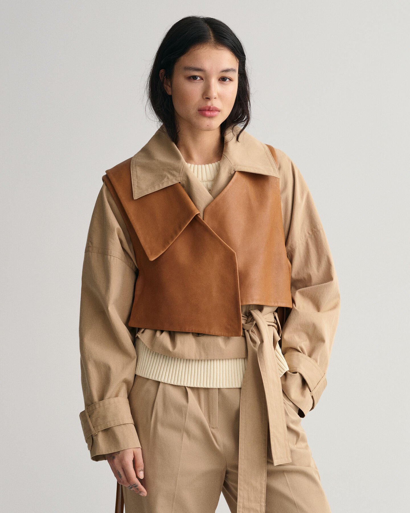 Dekonstruierte Lederweste