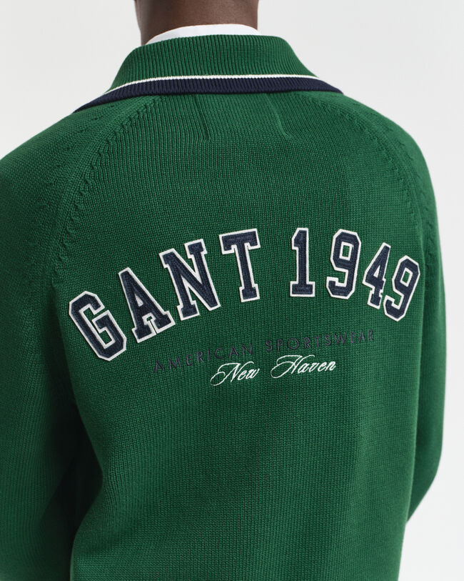 GANT 1949 Graphic Strickjacke mit Reißverschluss