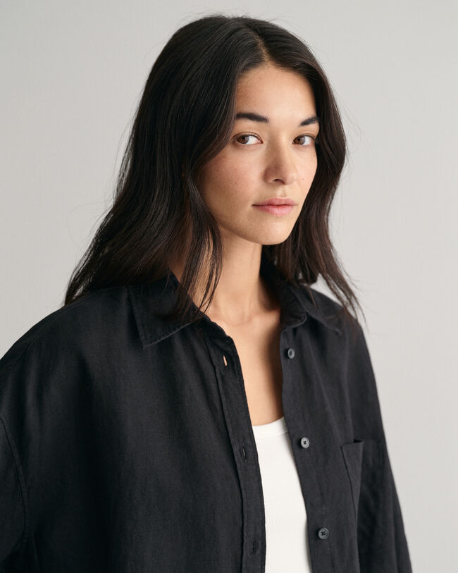 Oversized Leinen Bluse