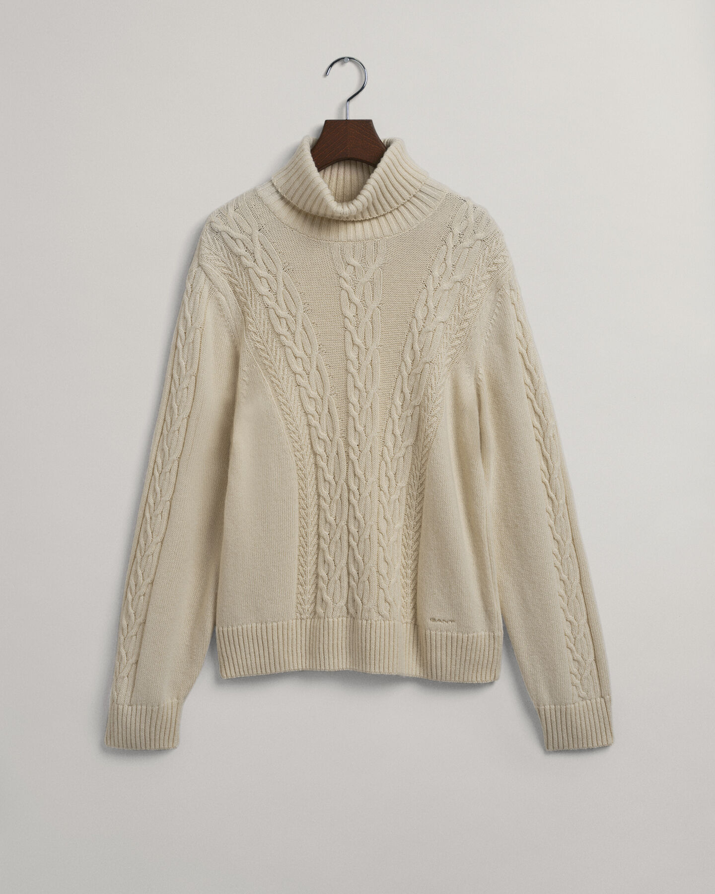 Teen Girls Rollkragenpullover mit Zopfmuster