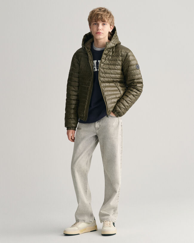 Teens Shiny Leichte Daunensteppjacke