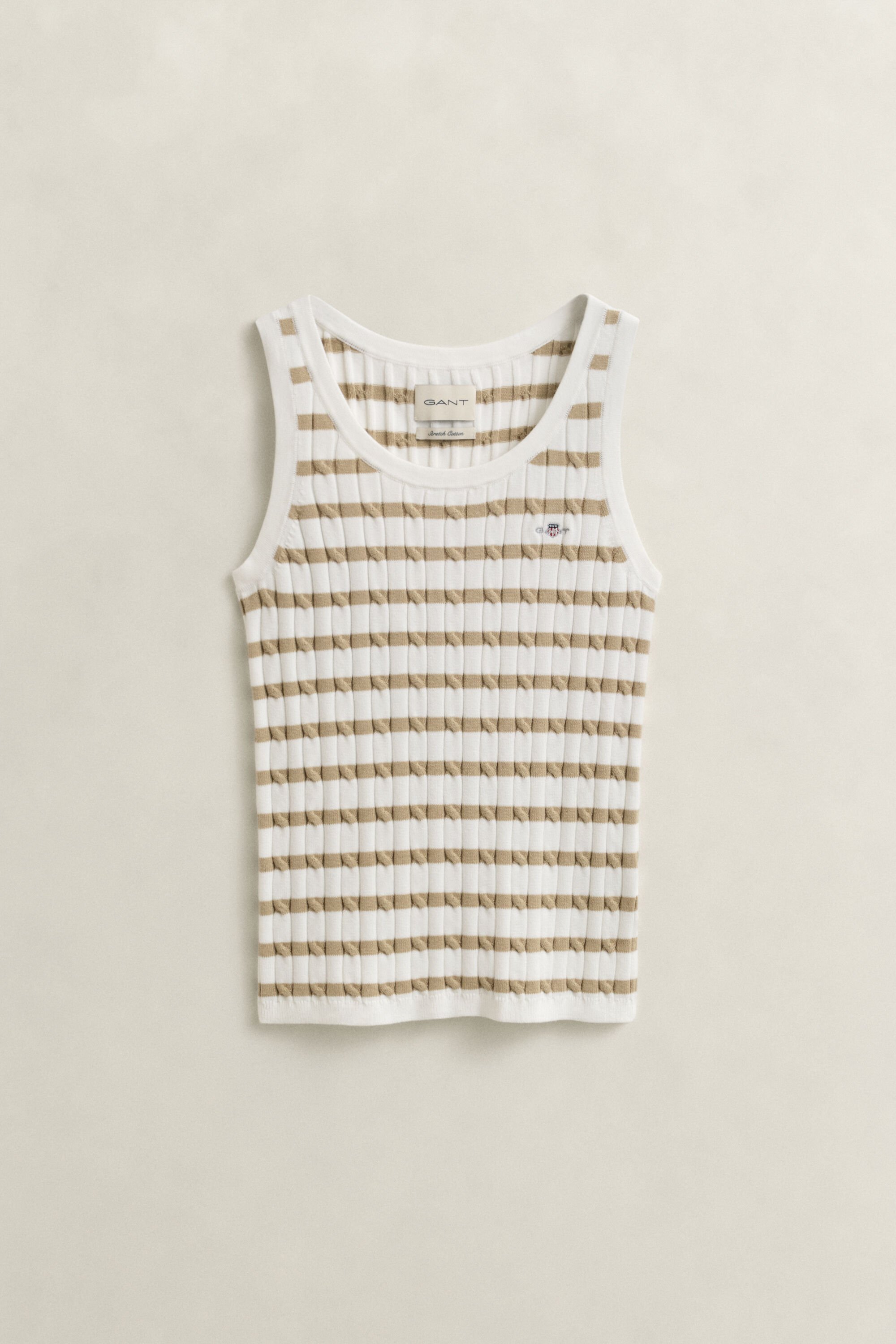 Gestreiftes Zopfstrick Tanktop