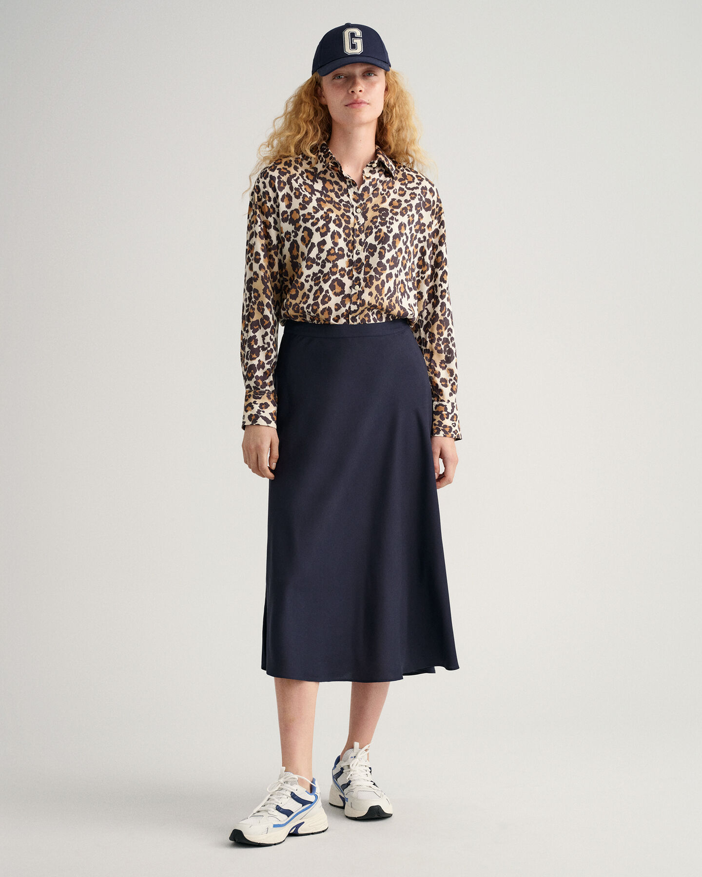 Relaxed Fit Modal-Bluse mit Leopardenmuster