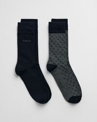 2er-Pack Socken Einfarbig & Getupft