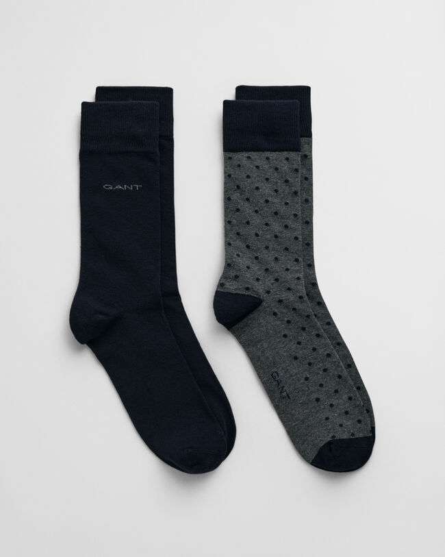 2er-Pack Socken Einfarbig & Getupft
