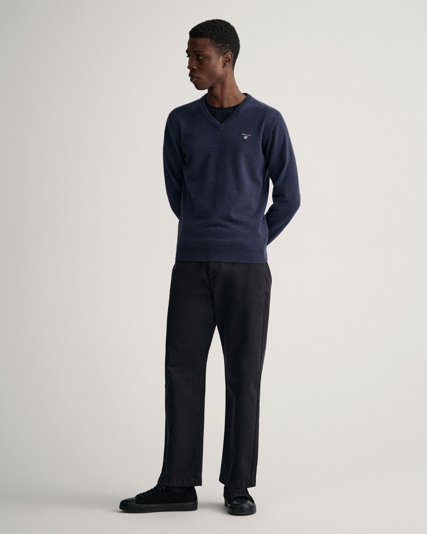 V-Neck Pullover aus Super Fine Lambswool