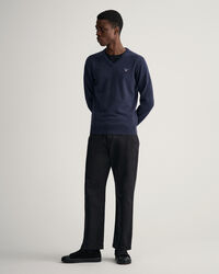 V-Neck Pullover aus Super Fine Lambswool