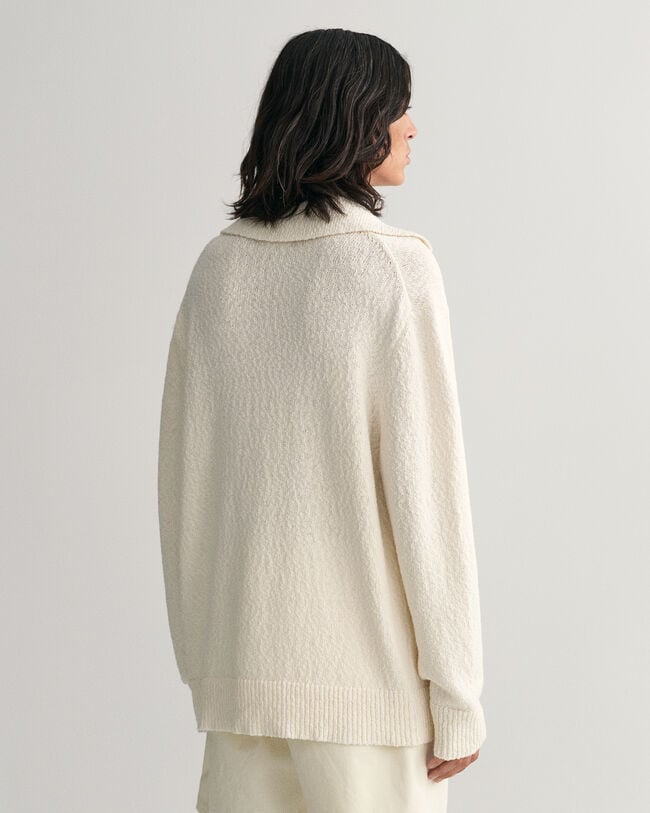 Polopullover aus Baumwoll-Leinen-Flammgarn