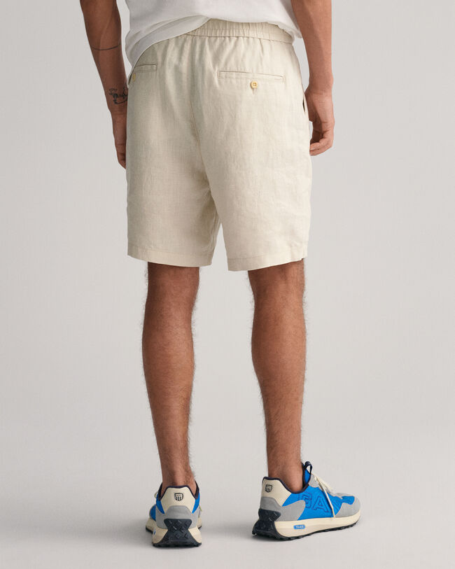 Leinenshorts mit Kordelzug