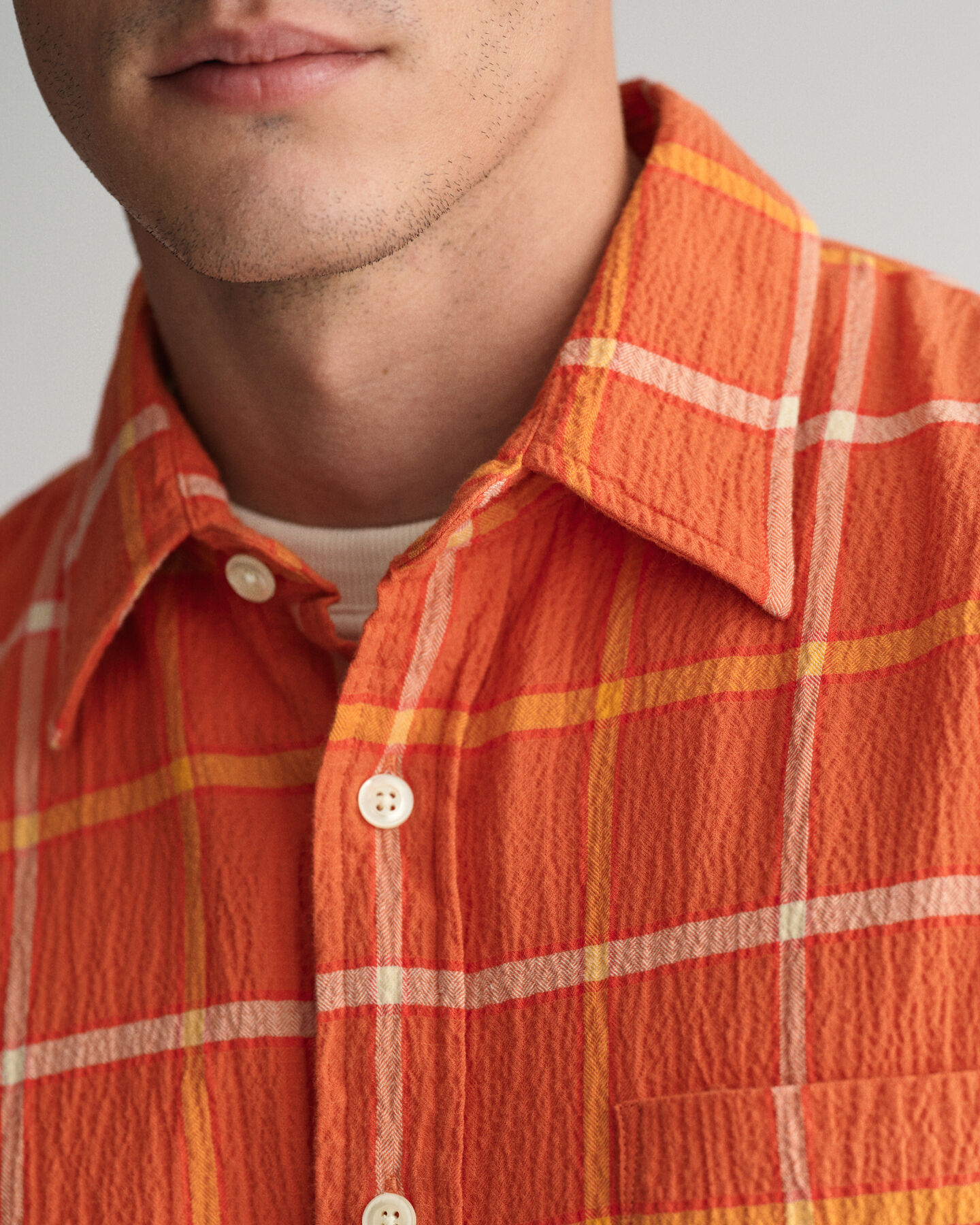 Strukturiertes Oversized Karohemd