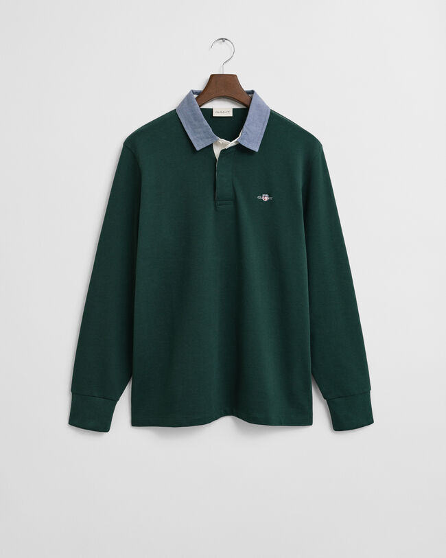 Heavy Rugger mit Chambray-Kragen