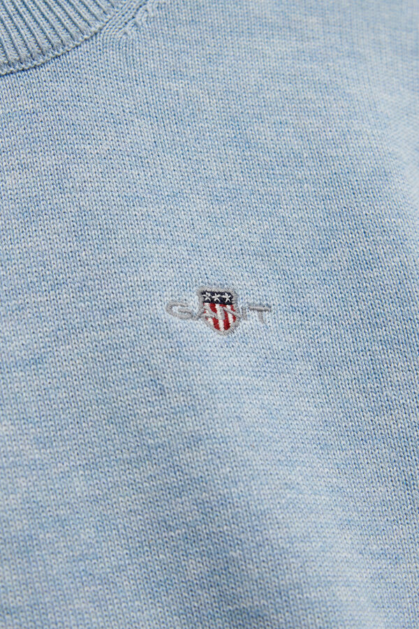 Teen Boys Shield Sweater — SKY BLUE MARL