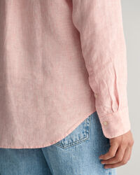 Regular Fit Leinen Hemd mit Streifen