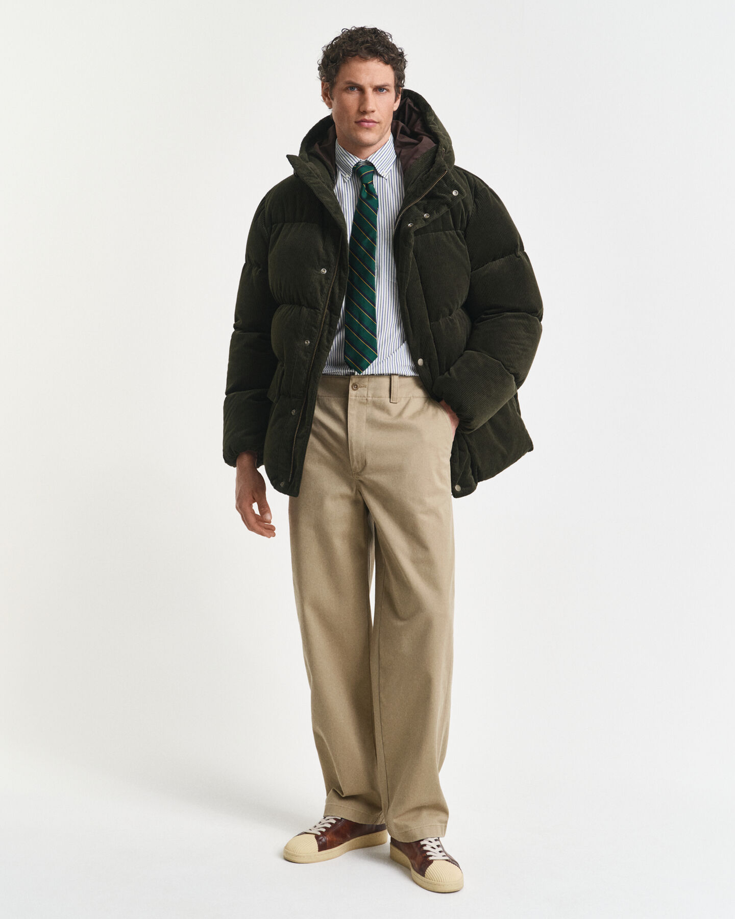 Regular Fit Classic Popeline Hemd mit Streifen