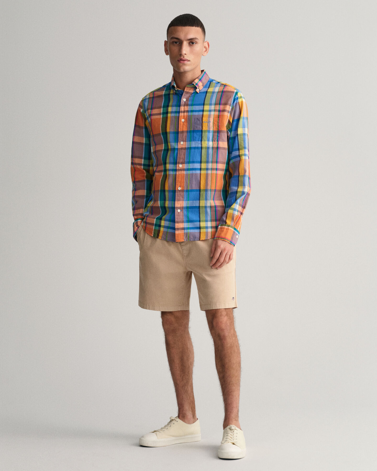 Farbenfrohes Regular Fit Madras-Hemd