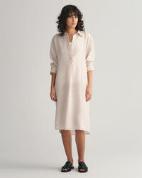 Leinen Hemdblusenkleid mit Streifen