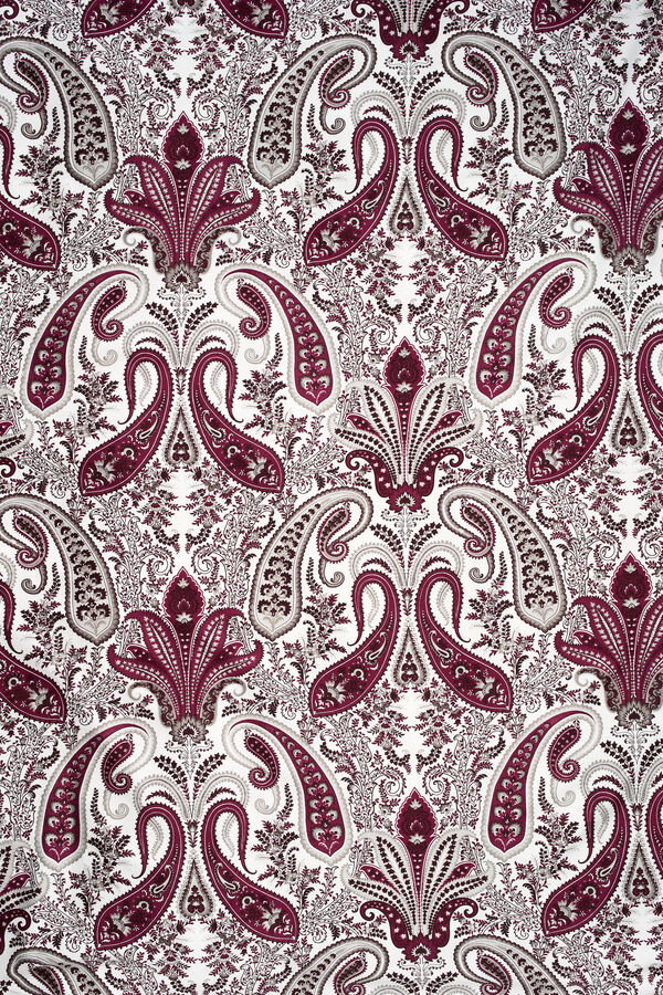 Key West Paisley Einzelbettbezug — VIBRANT BURGUNDY