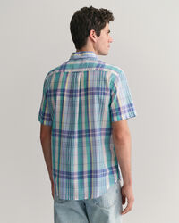 Farbenfrohes Regular Fit Madras Kurzarmhemd