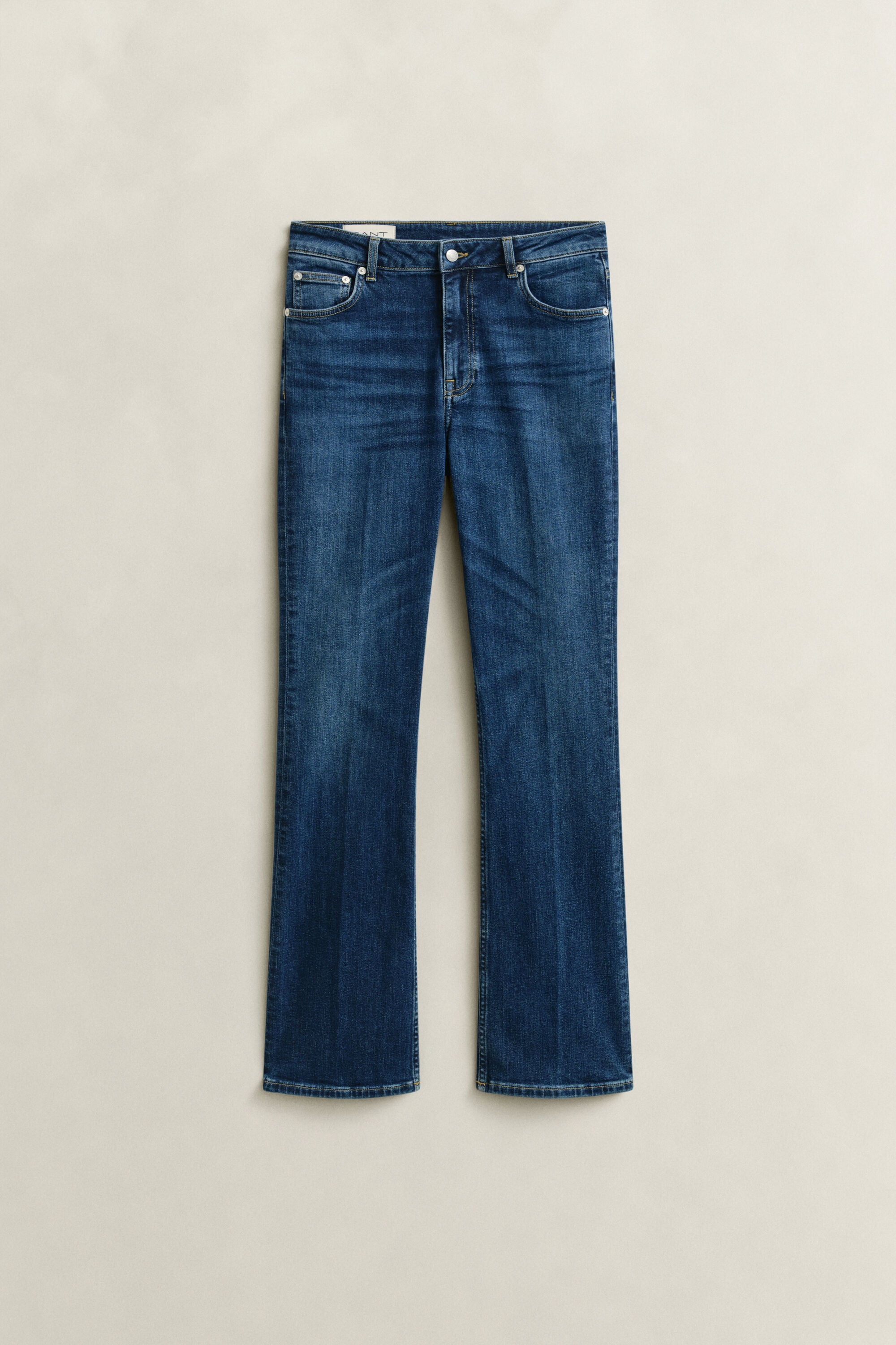 Ausgestellte Slim Fit Stretch-Jeans