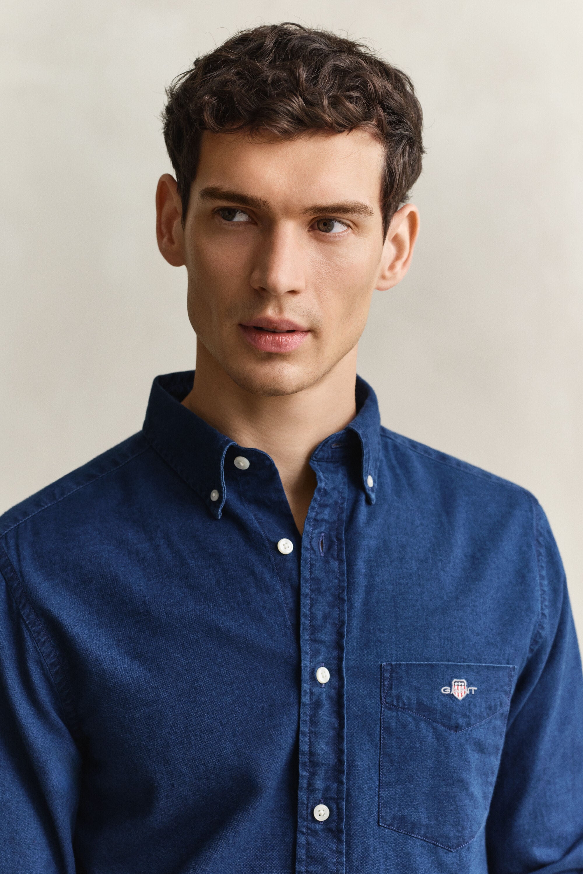 Indigo Oxford-Hemd
