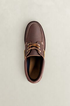 Tratton Leather Boat Shoes — COGNAC BROWN 2