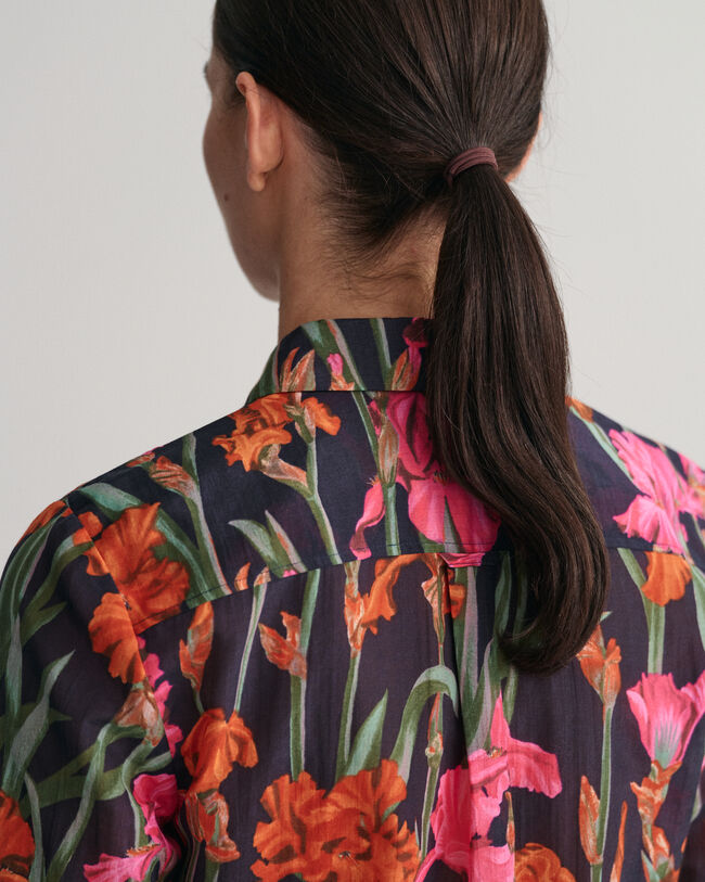 Regular Fit Iris Baumwoll Seiden Bluse mit Print