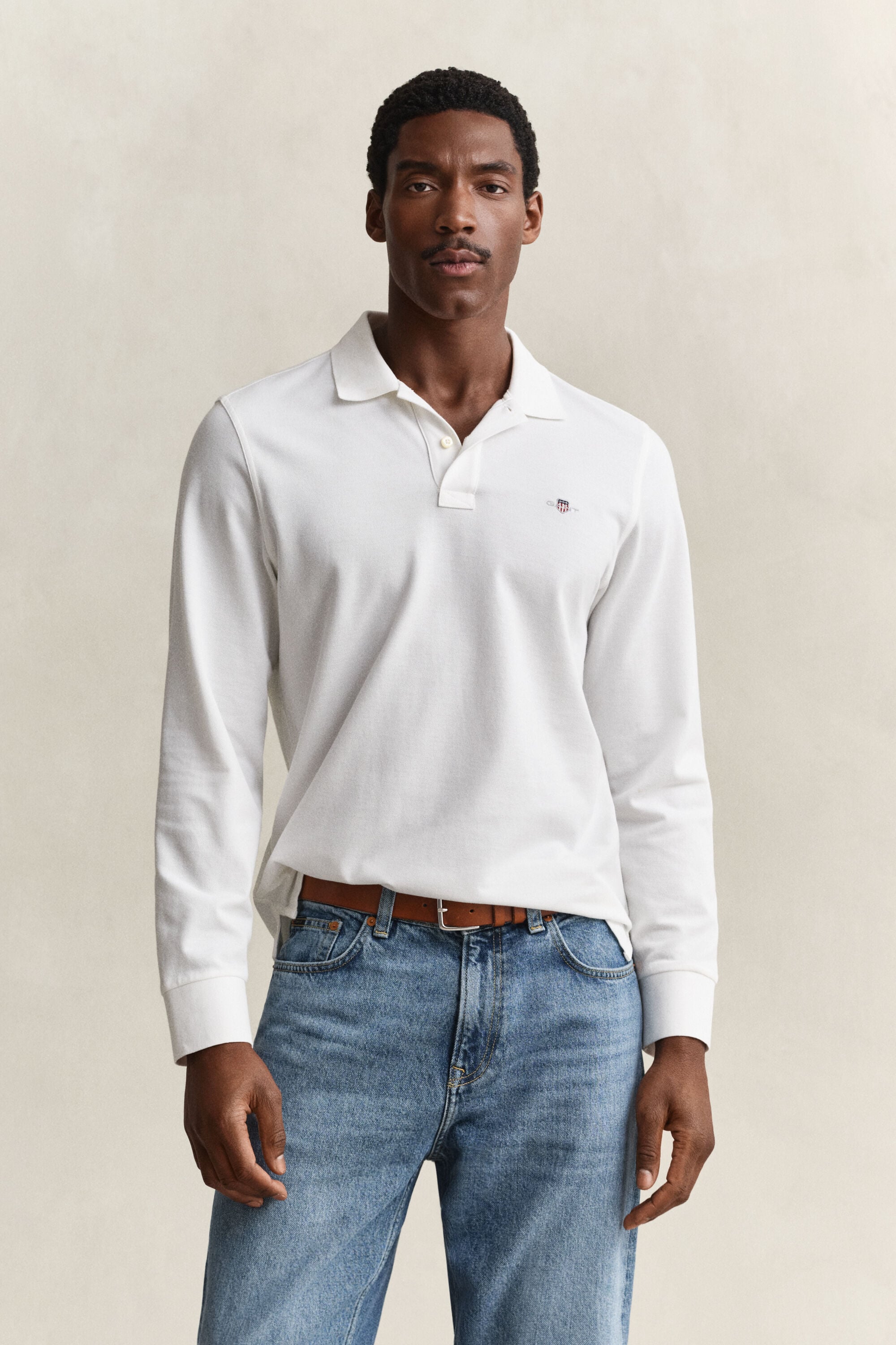 Langarm-Poloshirt