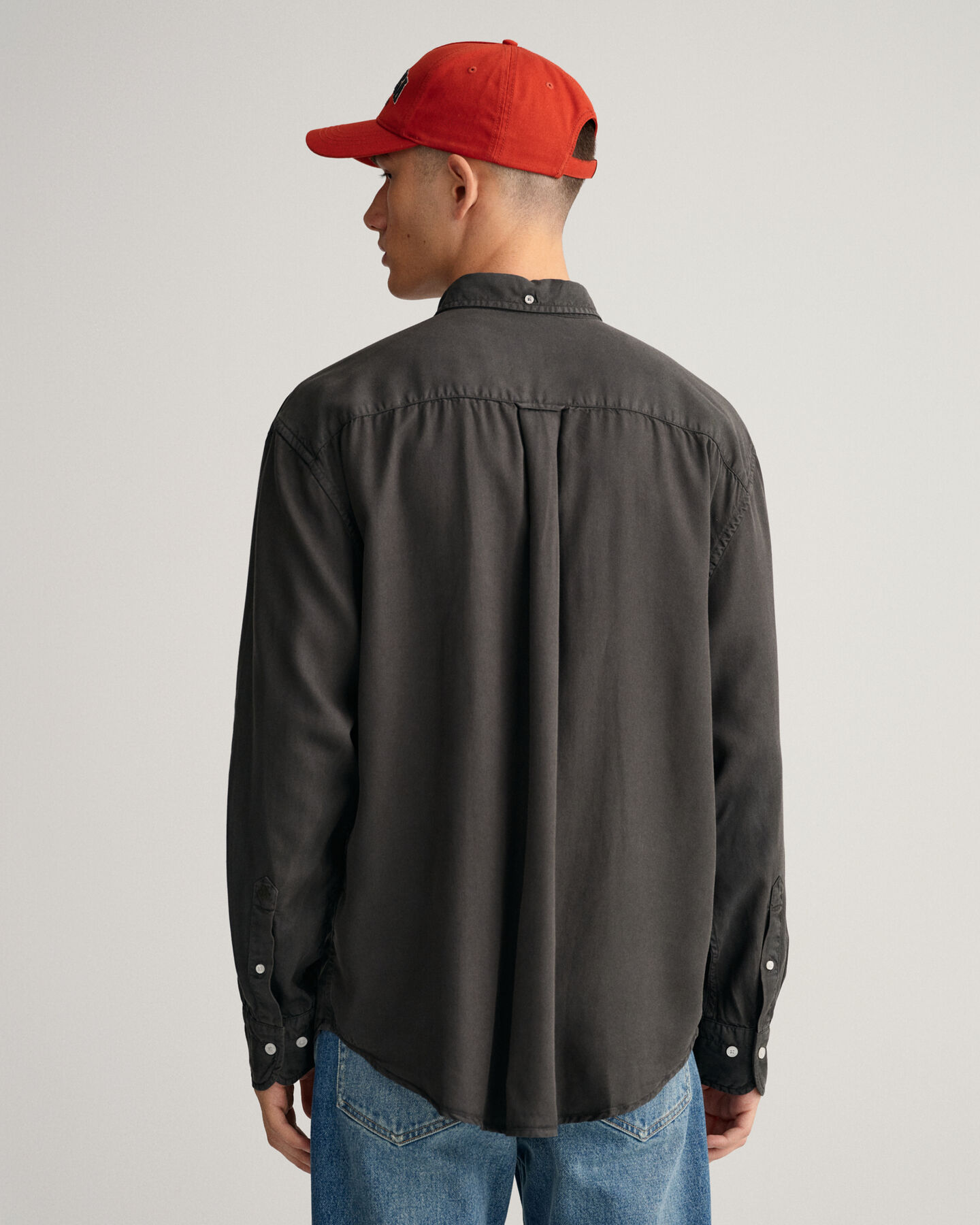 Relaxed Fit Lyocell Hemd in St&uuml;ckf&auml;rbung