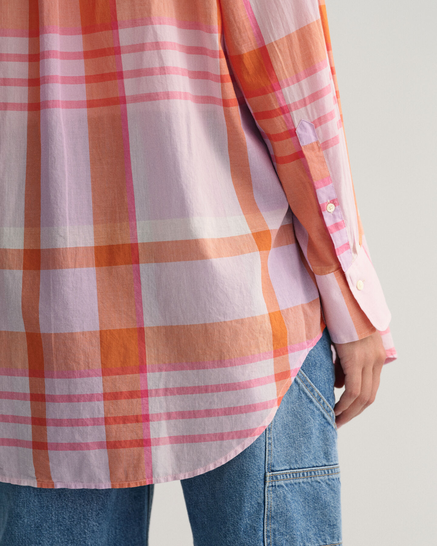 Oversized Madras Bluse
